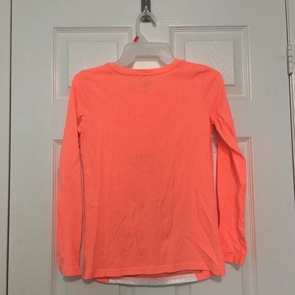 y2k vintage orange long sleeve baby tee a penguin - Picture 2 of 2